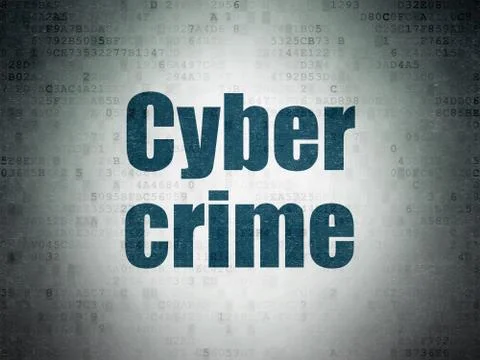 Security concept: Cyber Crime on Digital Data Paper background Stock Illustration
