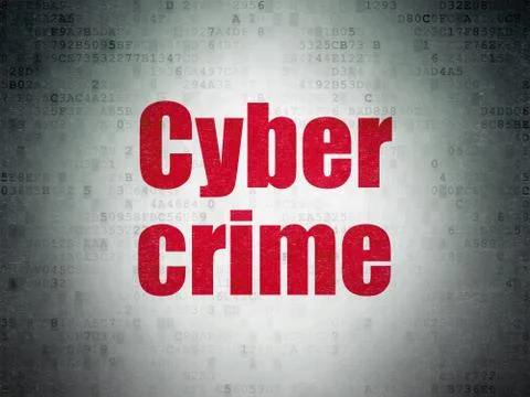 Security concept: Cyber Crime on Digital Data Paper background Stock Illustration