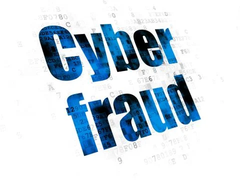Security concept: Cyber Fraud on Digital background Stock Illustration