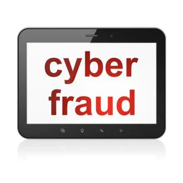 Security concept: Cyber Fraud on tablet pc computer Illustrazione stock