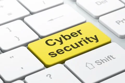 Security concept: Cyber Security on computer keyboard background イラスト素材