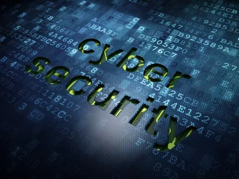 Security concept: Cyber Security on digital screen background Stock Illustration
