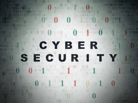 Security concept: Cyber Security on Digital Data Paper background Stock Illustration