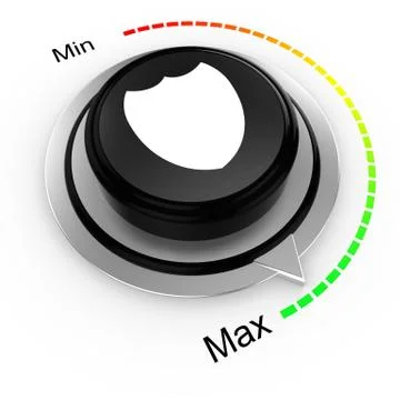 Security concept cybersecurity rotary knob Stock Illustration