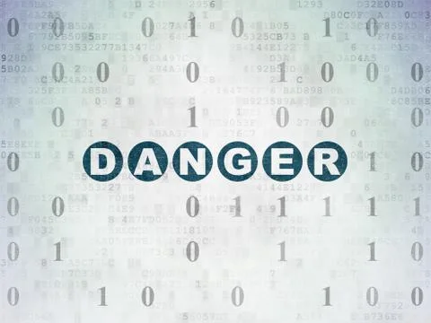Security concept: Danger on Digital Data Paper background Stock Illustration