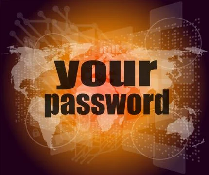 Security concept: Data on digital screen, contrast, 3d Stock Illustration