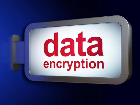 Security concept: Data Encryption on billboard background Stock Illustration