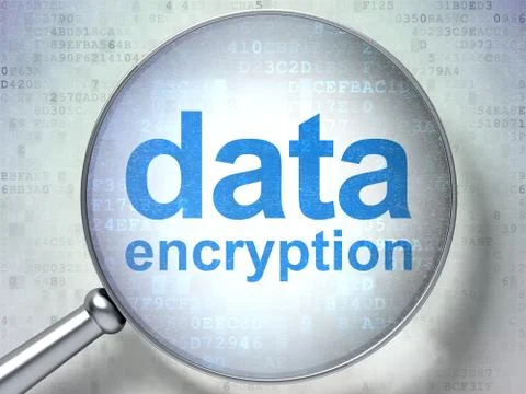 Security concept: Data Encryption with optical glass Stock Illustration
