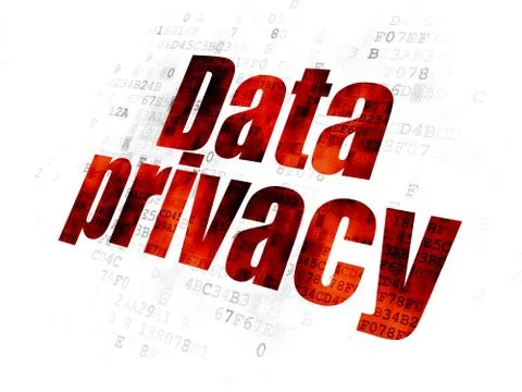 Security concept: Data Privacy on Digital background Illustrazione stock