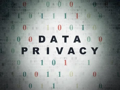 Security concept: Data Privacy on Digital Data Paper background Illustrazione stock