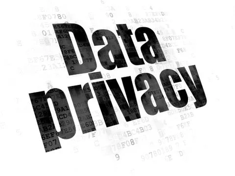 Security concept: Data Privacy on Digital background 스톡 일러스트
