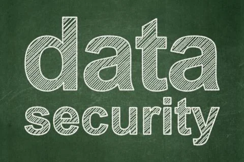 Security concept: Data Security on chalkboard background 스톡 일러스트
