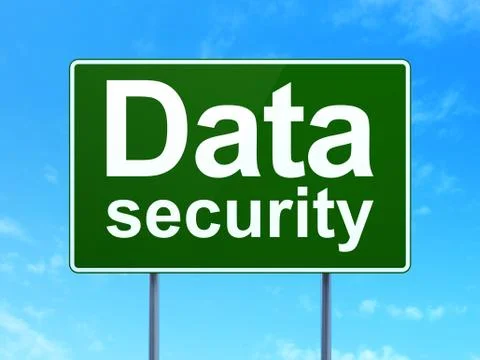 Security concept: Data Security on road sign background Stock Illustration