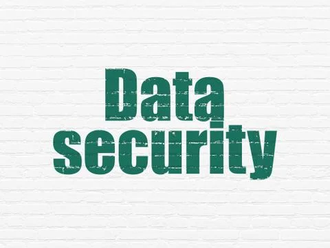 Security concept: Data Security on wall background Stock Illustration