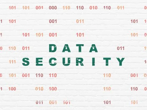 Security concept: Data Security on wall background Stock Illustration
