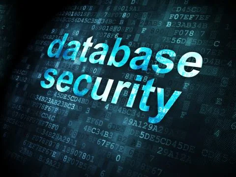 Security concept: Database Security on digital background Stock Illustration
