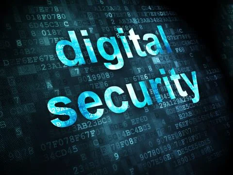 Security concept: Digital Security on digital background Stock Illustration