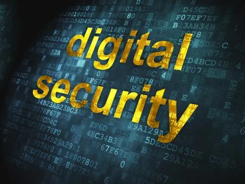 Security concept: Digital Security on digital background Stock Illustration