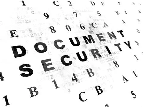Security concept: Document Security on Digital background Stock Illustration
