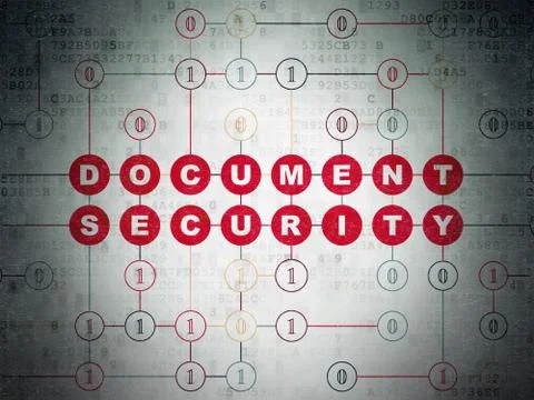 Security concept: Document Security on Digital Data Paper background Illustrazione stock