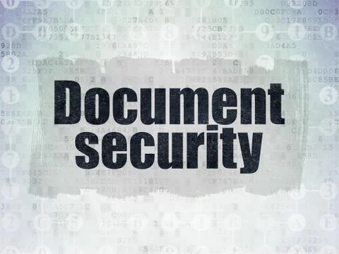 Security concept: Document Security on Digital Data Paper background Illustrazione stock