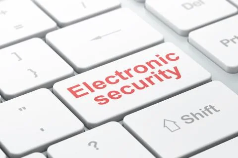 Security concept: Electronic Security on computer keyboard background Stock Illustration