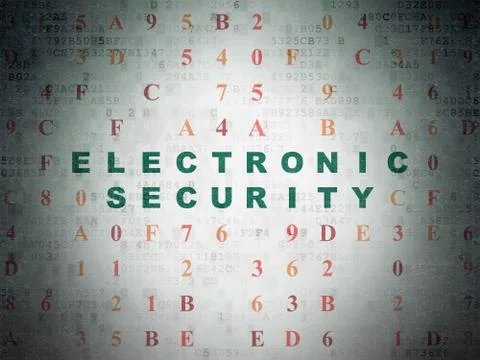 Security concept: Electronic Security on Digital Data Paper background Ilustração Stock