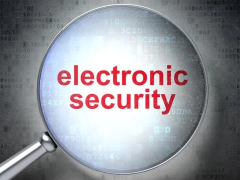Security concept: Electronic Security with optical glass 스톡 일러스트