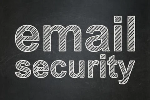 Security concept: Email Security on chalkboard background 库存插图