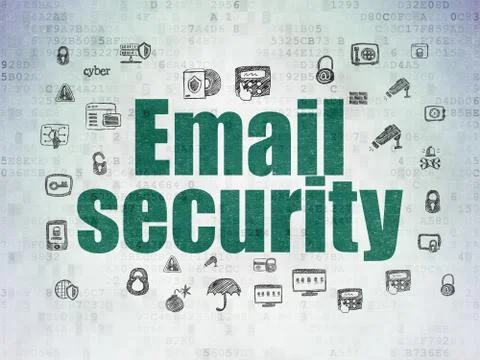 Security concept: Email Security on Digital Data Paper background イラスト素材