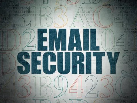 Security concept: Email Security on Digital Data Paper background Stock Illustration