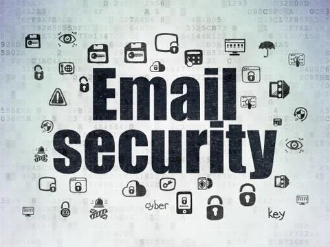 Security concept: Email Security on Digital Data Paper background Stock Illustration