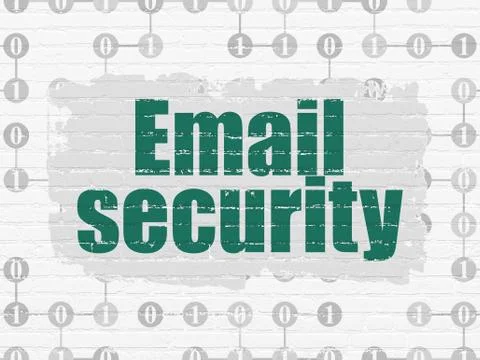Security concept: Email Security on wall background Stock Illustration