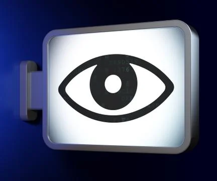 Security concept: Eye on billboard background Stock Illustration