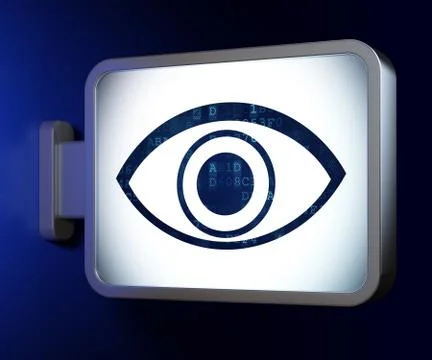 Security concept: Eye on billboard background Stock-Illustration