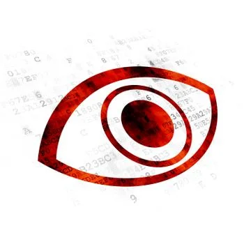 Security concept: Eye on Digital background Stock Illustration