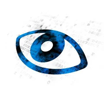 Security concept: Eye on Digital background 스톡 일러스트