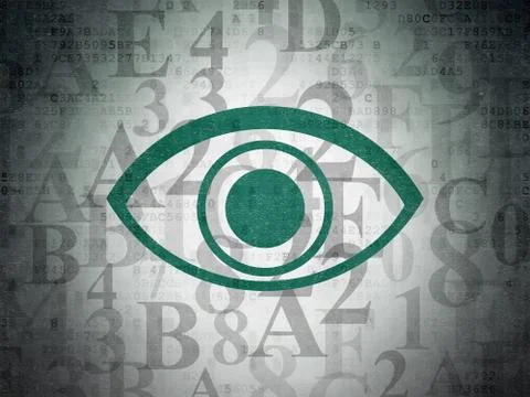 Security concept: Eye on Digital Data Paper background Stock-Illustration