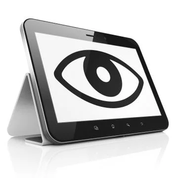 Security concept: Eye on tablet pc computer Stock Illustration