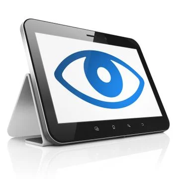 Security concept: Eye on tablet pc computer Illustrazione stock