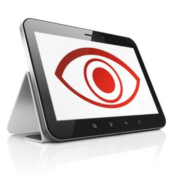 Security concept: Eye on tablet pc computer Stockillustratie