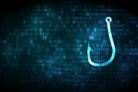 Security concept: Fishing Hook on digital background イラスト素材