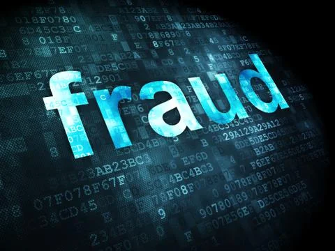 Security concept: Fraud on digital background Illustrazione stock