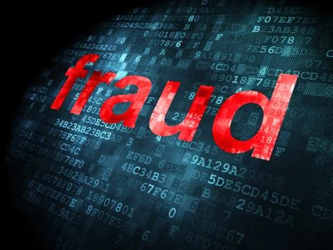 Security concept: Fraud on digital background Stock Illustration
