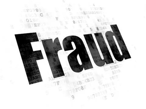 Security concept: Fraud on Digital background Stock Illustration
