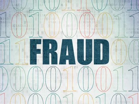 Security concept: Fraud on Digital Data Paper background Illustrazione stock