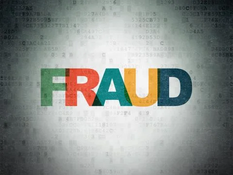 Security concept: Fraud on Digital Data Paper background Stock Illustration