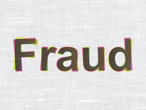 Security concept: Fraud on fabric texture background Stock-Illustration