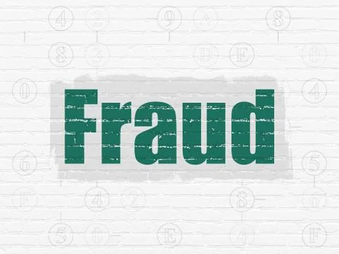 Security concept: Fraud on wall background イラスト素材