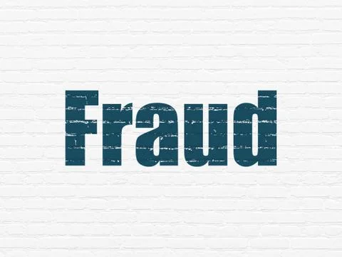 Security concept: Fraud on wall background Stock Illustration